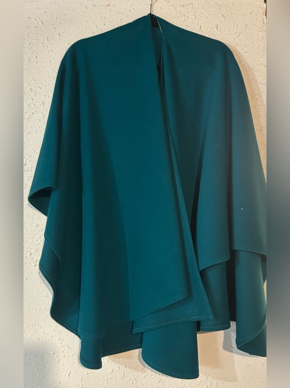 Vintage Irish walking cape from Hourihan of Dublin emerald/teal wool